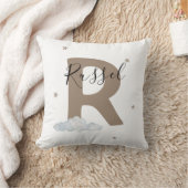 Persoonlijke Boho-kinderkamerkussen met letter Kussen (Deken)