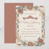 Persoonlijke Boho Minimalistische Kerstfeest Kaart (Voorkant / Achterkant)