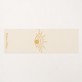 Persoonlijke Boho Mystical Yellow Sun en Moon Yogamat (Achterkant (horizontaal))