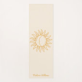 Persoonlijke Boho Mystical Yellow Sun en Moon Yogamat (Voorkant)