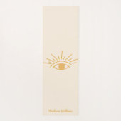 Persoonlijke Boho Mystical Yellow Sun en Moon Yogamat (Achterkant)