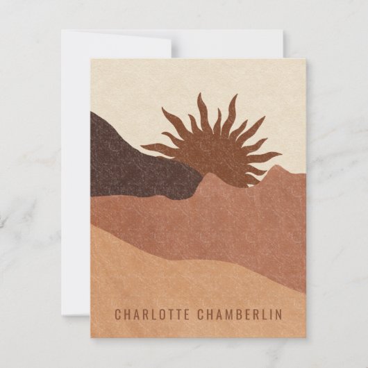 Persoonlijke Boho Notitiekaartje (Voorkant)