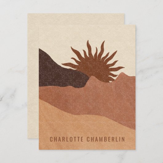 Persoonlijke Boho Notitiekaartje (Voorkant / Achterkant)