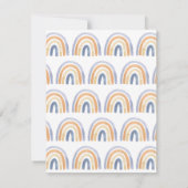 Persoonlijke Boho Rainbow-plattegrondbriefkaart Notitiekaartje (Achterkant)