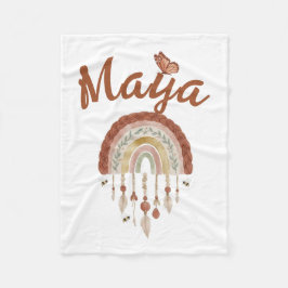 Persoonlijke Boho Regenboog Babydeken Aangepaste N Fleece Deken