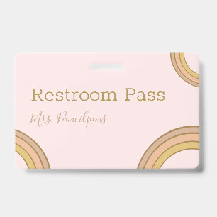 Persoonlijke Boho Regenboog Hal Pas Rood Rosa Badge
