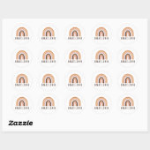Persoonlijke Boho Regenboog Kindernaam Sticker voo (Vel)