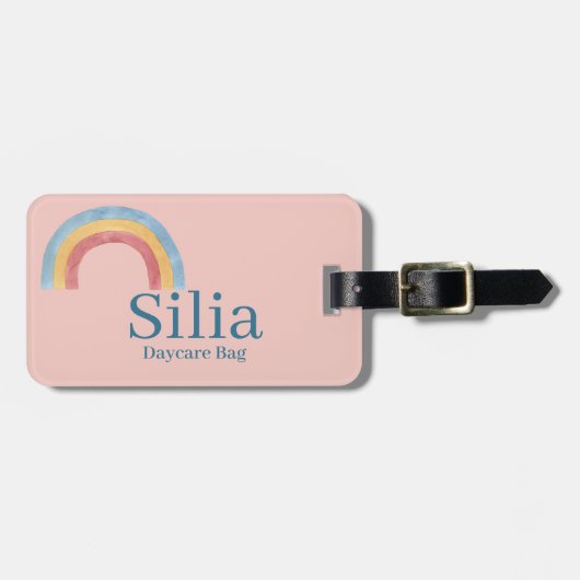Persoonlijke Boho Regenboog Luiertas Label Bagagelabel (Voorkant horizontaal)