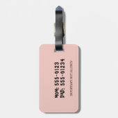 Persoonlijke Boho Regenboog Luiertas Label Bagagelabel (Achterkant verticaal)