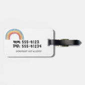 Persoonlijke Boho Regenboog Luiertaslabel Bagagelabel (Achterkant horizontaal)