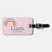 Persoonlijke Boho Regenboog Luiertaslabel Bagagelabel (Voorkant horizontaal)