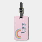 Persoonlijke Boho Regenboog Luiertaslabel Bagagelabel (Voorkant verticaal)