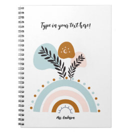persoonlijke boho regenboog op maat notitieboek