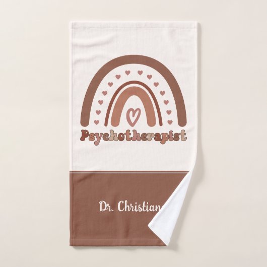 Persoonlijke Boho Regenboog Psychotherapeut Handdoek (Handdoek)
