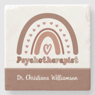 Persoonlijke Boho Regenboog Psychotherapeut Stenen Onderzetter