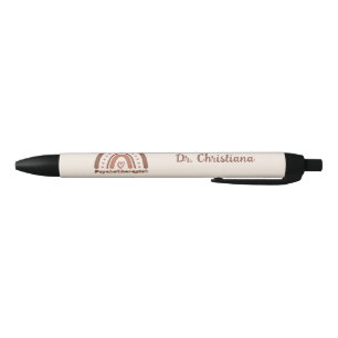 Persoonlijke Boho Regenboog Psychotherapeut Zwarte Inkt Pen
