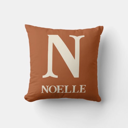 Persoonlijke Boho Safari Babykamer Monogram Kussen (Voorkant)