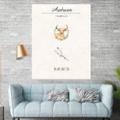 Persoonlijke Boho Stier Sterrenbeeld Constelatie Poster
