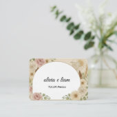 Persoonlijke Boho Trouw Plat Naamkaartjes | Custo (Staand voorkant)