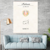 Persoonlijke Boho Tweelingen Sterrenbeeld Constela Poster