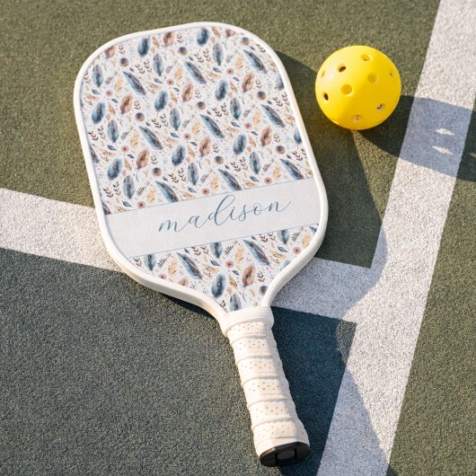 Persoonlijke Boho Veer Bloem Pickleball Paddle