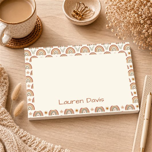 Persoonlijke Boho-waterverfregenboog Post-it® Notes