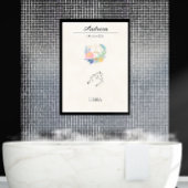 Persoonlijke Boho Weegschaal Dierenriem Sterrenbee Poster