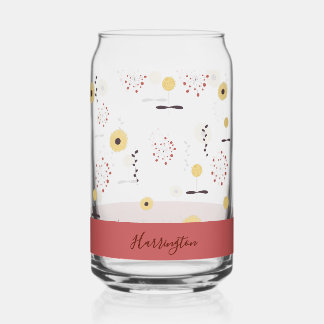 Persoonlijke Boho Wilde Bloem Met Aangepaste Naam Blikvorm Glas