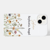 Persoonlijke Boho Wilde Bloem Phonehoes Customnaam Case-Mate iPhone Case (Achterkant (horizontaal))