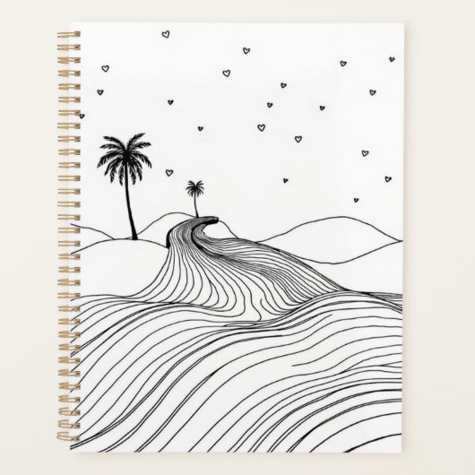 Persoonlijke Boho Woestijnprint Planner (Voorkant)