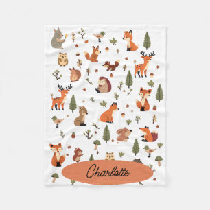 Persoonlijke Boho Woodland Baby Fleece Deken