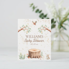 Persoonlijke Boho Woodland Baby Shower Achtergrond