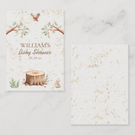 Persoonlijke Boho Woodland Baby Shower Achtergrond Visitekaartje