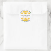 Persoonlijke Boho Zon Klassieke Ronde Sticker (Tas)