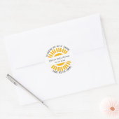 Persoonlijke Boho Zon Klassieke Ronde Sticker (Envelop)