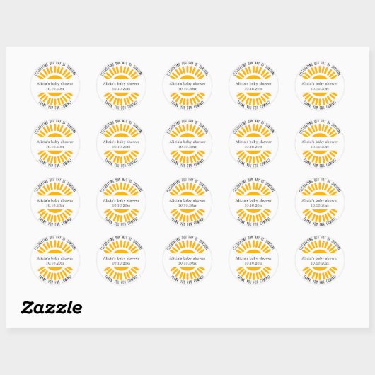 Persoonlijke Boho-zon Ronde Sticker (Vel)