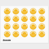 Persoonlijke Boho Zon  Ronde Sticker (Vel)