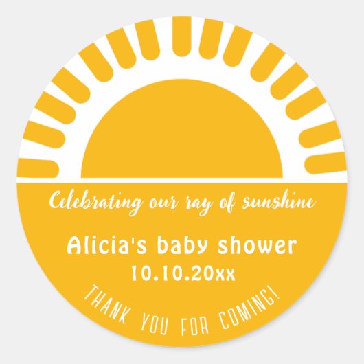 Persoonlijke Boho Zon  Ronde Sticker (Voorkant)