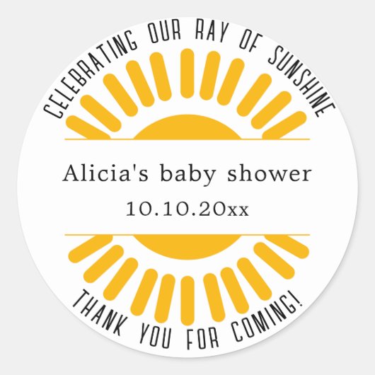 Persoonlijke Boho-zon  Sticker Ronde Vorm (Voorkant)