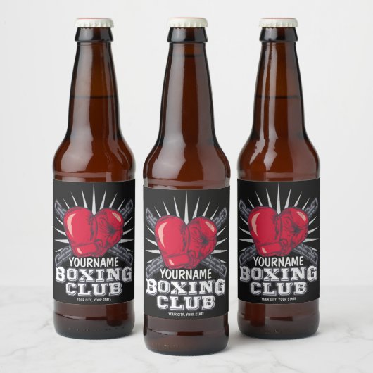 Persoonlijke Bokshandschoenen Vechterskampioen Box Bier Etiket (Flessen)