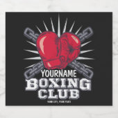 Persoonlijke Bokshandschoenen Vechterskampioen Box Bier Etiket (Enkel label)