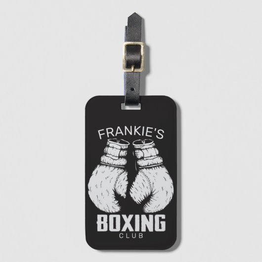 Persoonlijke Boksklubbokser Gym Fighter Handschoen Bagagelabel (Voorkant (verticaal))