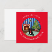 Persoonlijke Bombay Kitty Kat Feestdagenkaart (Voorkant / Achterkant)