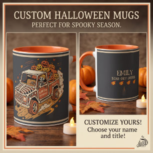 Persoonlijke Bone Dry Delivery Skelet Halloween Mok
