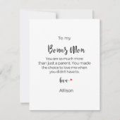 Persoonlijke Bonus Moeder Moederdag Feestdagenkaart (Voorkant)