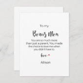 Persoonlijke Bonus Moeder Moederdag Feestdagenkaart (Voorkant / Achterkant)