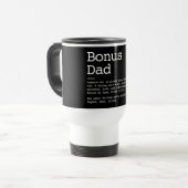 Persoonlijke bonus Papa Stepdad Definition Black Reisbeker (Voorkant links)
