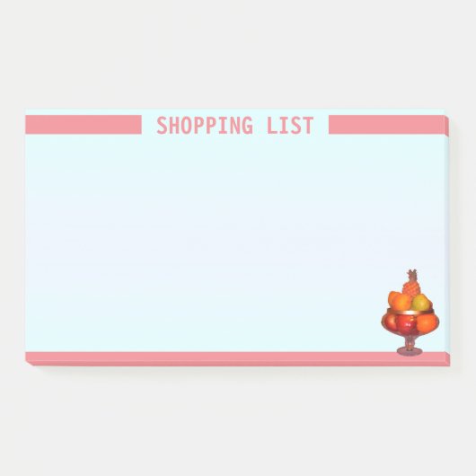 Persoonlijke Boodschappenlijst en Fruitmand Post-it® Notes (Voorkant)