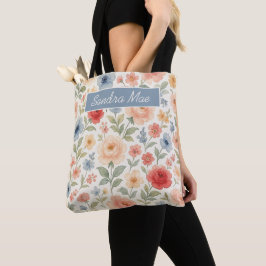 Persoonlijke Boodschappentas Met Franse Bloemenkun Tote Bag