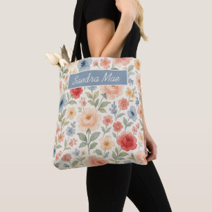 Persoonlijke Boodschappentas Met Franse Bloemenkun Tote Bag